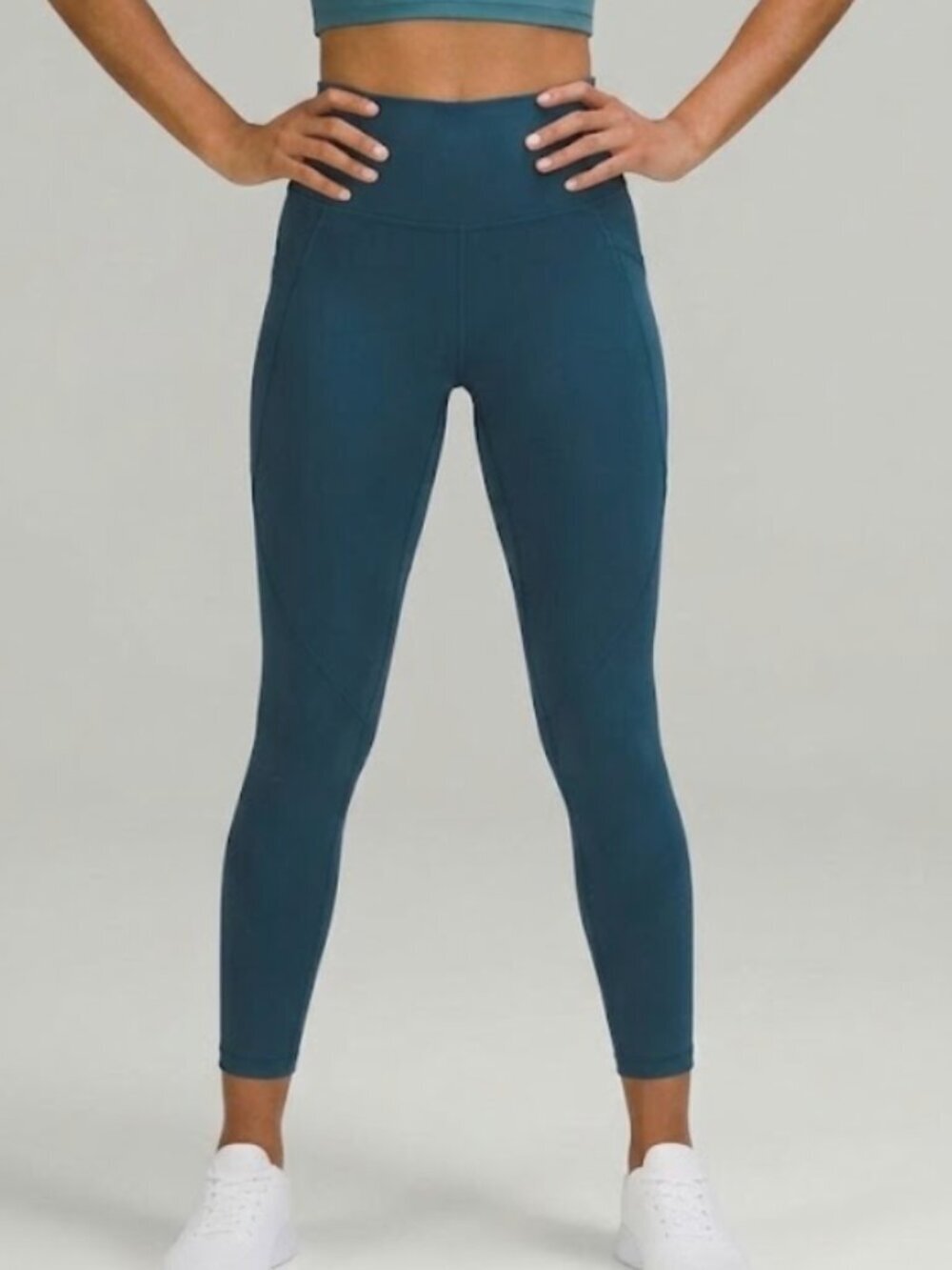 Sweaty Betty Power 7/8 Workout Leggings Size Small Blue High Waist Yoga Gym
